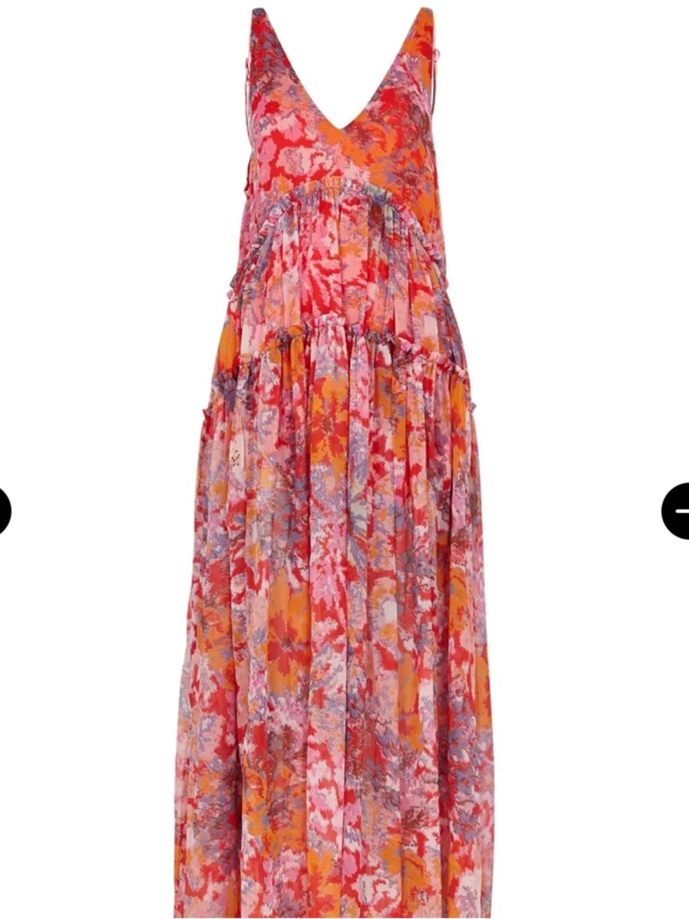 Free People Juliana Chiffon Maxi Dress in Cherry Combo - Picture 5 of 16